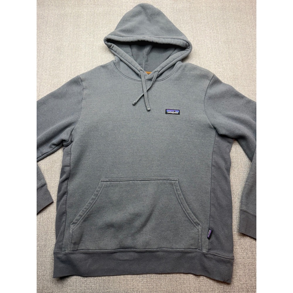 Patagonia Uprisal Hoody Mens Size M Plume Grey P-6 Label Sweatshirt Outerwear